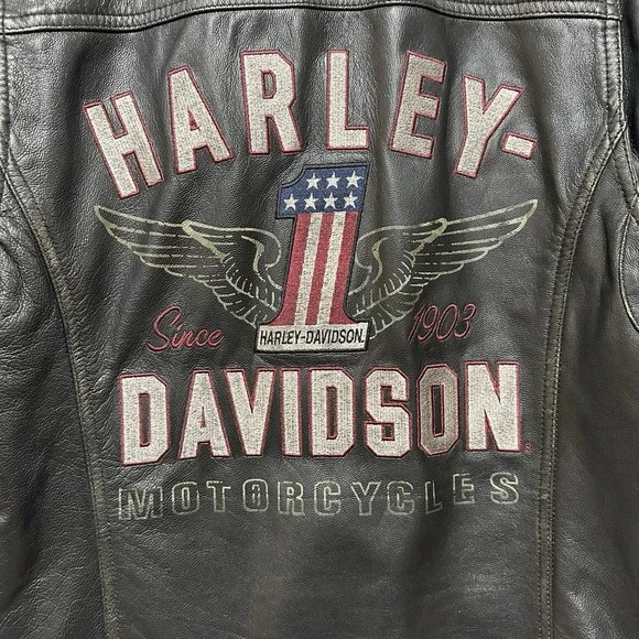 Harley-Davidson Men's Leather Jacket-Long Way Distressed 98089-15VM Sz Small NWT